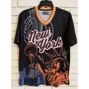 Rebel Minds Black & Orange Size Small  New‎ York Jersey